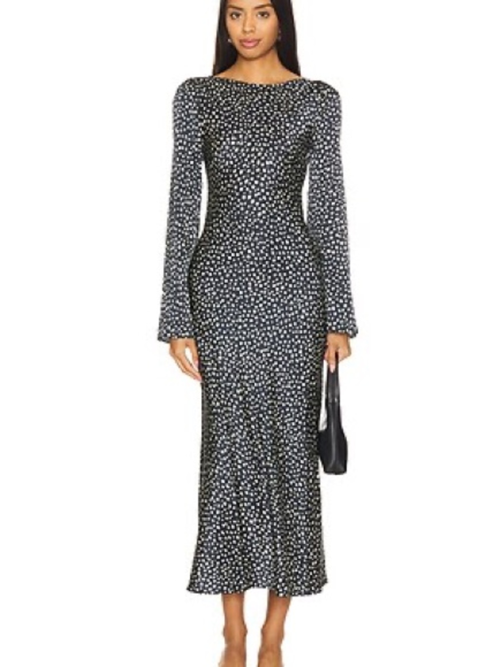 Stone Cold Fox x REVOLVE Frankie Midi Dress in Black & White Dot - Small